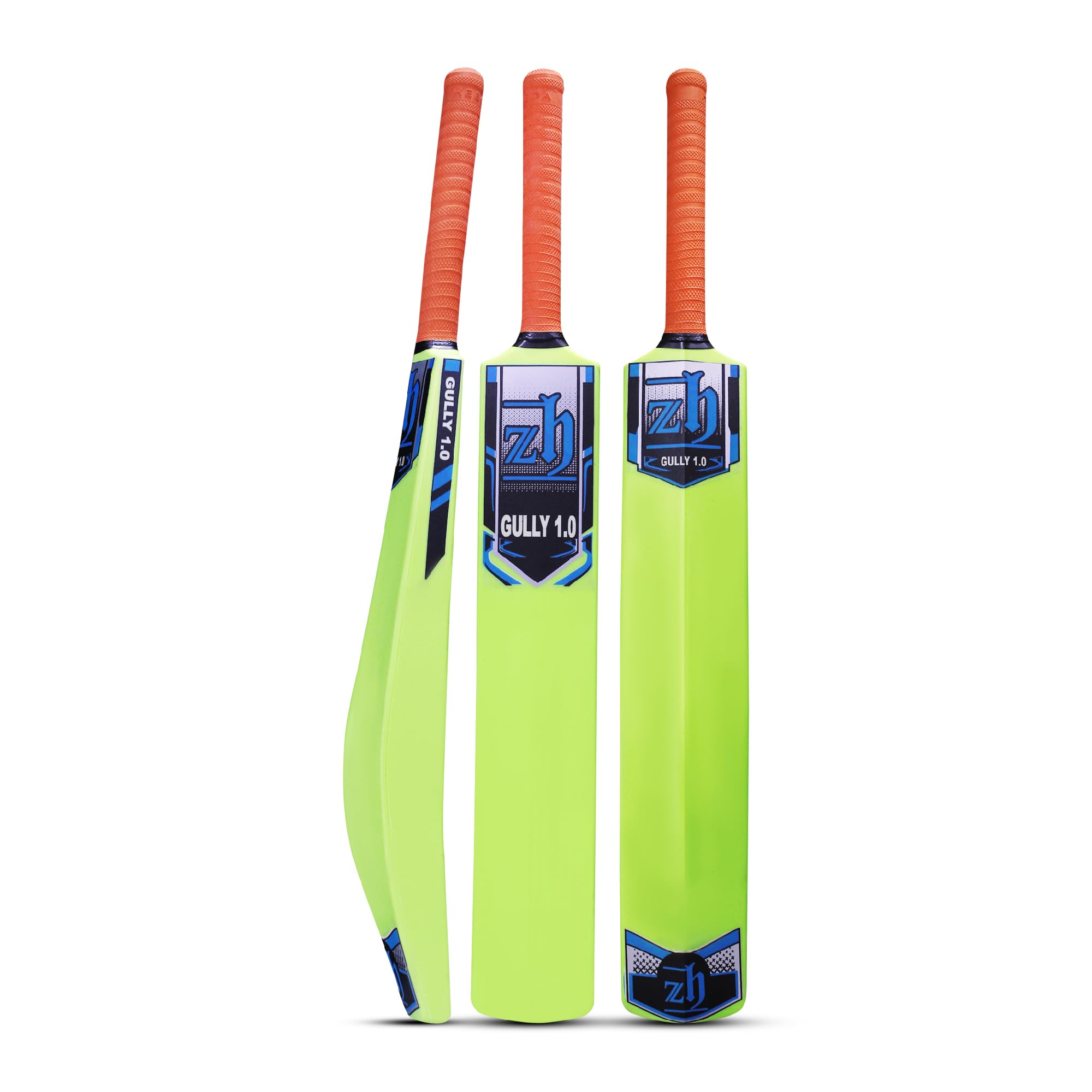 ZH Gully 1.0 Heavy Plastic Tennis Cricket Bat (Double Blade)(Green